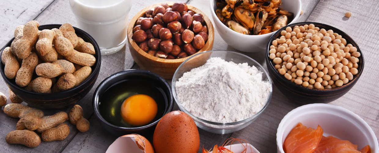 Different types of foods